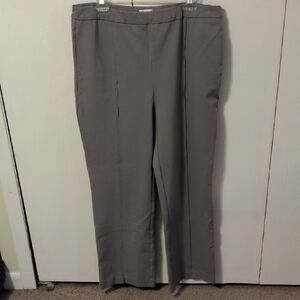 Tailored Women's Gray Straight-Leg Trousers